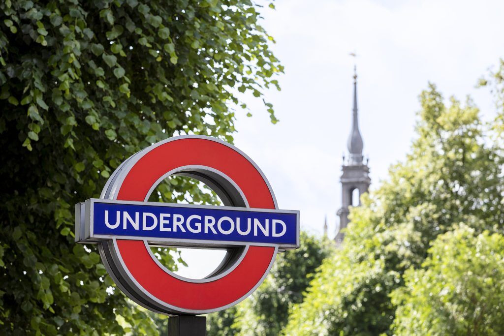 The Underground sign at St Paul's station, next door to Myo St Paul's offices.
